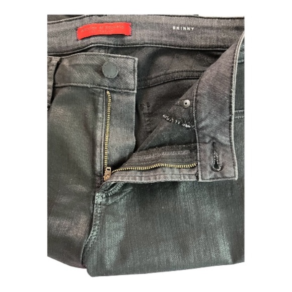 π EUC ARTICLES OF SOCIETY SoHo Glamour Mason black wax coated skinny jeans 31 - Picture 3 of 9